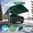thumbnail image 6 of Clouddwell Carport 10x20 FT Heavy-Duty Portable Carport, Outdoor Car Canopy Shelter with Waterproof Tarp & Wind Resistant Design, Galvanized Steel Frame for Vehicle, RV, Boat, Truck Cover (Green), 6 of 8