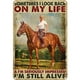 thumbnail image 1 of Placa Metal para Montar A Caballo Pintura Hierro Rectangular Arte La Pared 20x30 Cm, 1 of 9