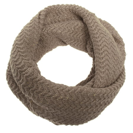 Knit Cowl Scarf The Royal Standard Infinity Scarf Cute Winter Scarf For Women Warm Lightweight Wrap Metallic Knit Cowl ()