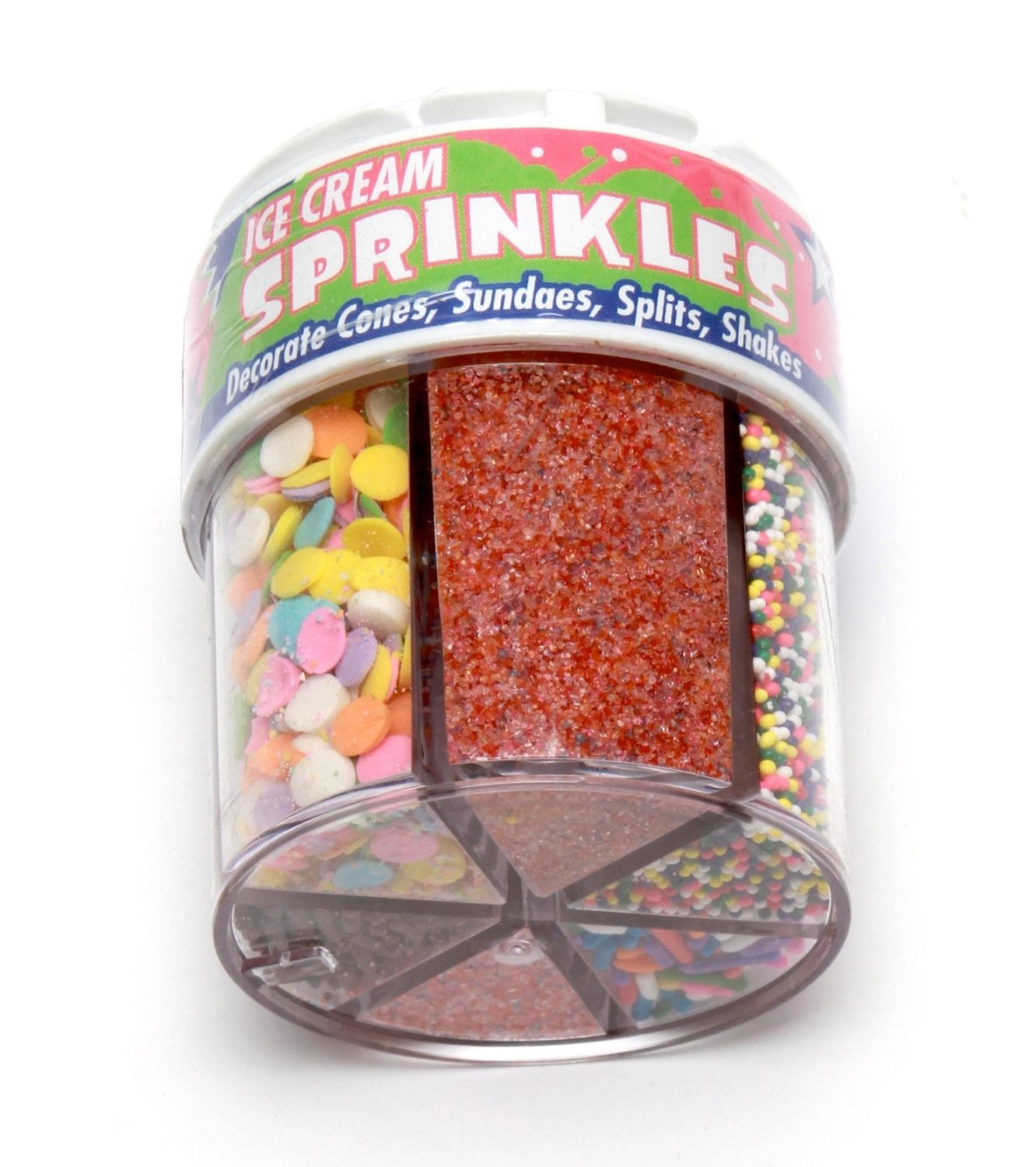 Fox Run Bakelicious Dessert Sprinkles Attractive 6 Cell Sugar Treats Decorate by Fox Run