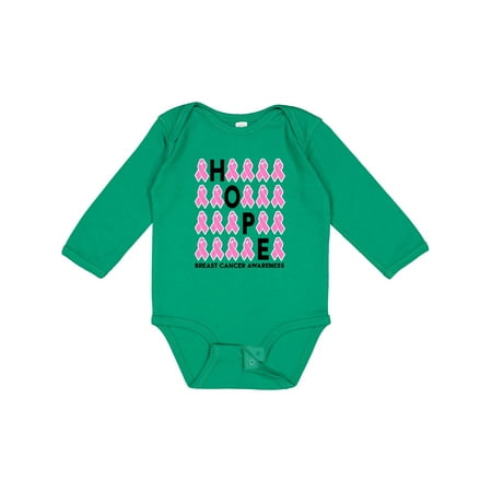 

Inktastic Hope- Breast Cancer Awareness Gift Baby Boy or Baby Girl Long Sleeve Bodysuit
