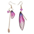 thumbnail image 1 of CNKOO Fairy Cicada Butterfly Wings Earrings Fantasy Tassel Jewelry Gradient Colorful Rhinestone Sequins Long Drop Earrings, 1 of 3