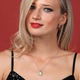 thumbnail image 4 of Gem Stone King 14K White Gold Green Prasiolite Pendant Necklace for Women | 4.00 Cttw | Gemstone Birthstone | Octagon 11X9MM | With 18 inch Chain, 4 of 6