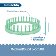 thumbnail image 2 of Hello Hobby 30 Peg 7.5-inch Medium Round Loom, 2 of 10