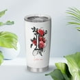 thumbnail image 6 of 20oz Insulated Tumbler Personalized with Initial 'I' and Floral Artwork, Stainless Coffee Mug, Custom Drinkware Idea for Birthday, Wedding, for Mom, Sisters, Close Friends, 6 of 6