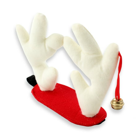 Pet Christmas Fancy Dress Elk Reindeer Antlers Hat Headband for Dog Cat Clothes Costumes, Red