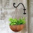 thumbnail image 6 of topjuju 2 Pack Hanging Plant Bracket, 12 inch Heavy Duty Metal Plant Hook, Decorative Wall Plant Hanger for Hanging Lanterns, Bird Feeder, Flower Basket, Home Decor Indoor & Outdoor, 6 of 7