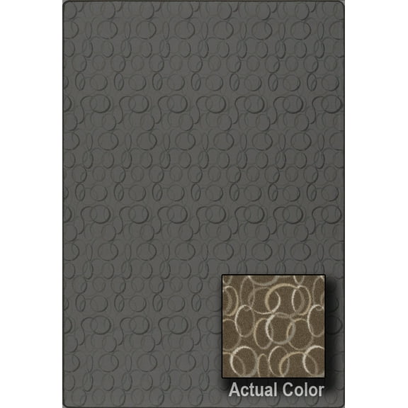 Milliken Imagine Area Rug CITY PLACE City Place Sepia Orbs Rings 5' 4" x 7' 8" Rectangle