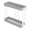 thumbnail image 1 of Storage Rack Multifunctional Wall Mounted Drain Holder with Storage Rack Double Layers Plastic Storage Darin Bracket for Home Bathroom Kitchen, 1 of 1