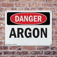thumbnail image 4 of (2 Pack) Argon OSHA Danger Sign 18 Inch X 12 Inch Plastic Sign, Weather Resistant, UV Protected for Workplace, Business, and Construction Site, Made in the USA, 4 of 8