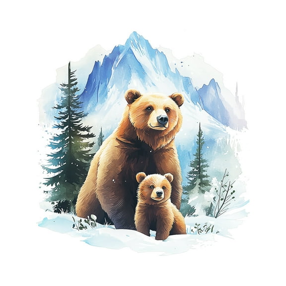 Cute Brown Bear Wall Stickers Vinyl Decals Peel and Stick Funny Animals Decor for Bedroom Living Room Farmhouse Kids Room Nursery Classroom 23.2x22.4inch