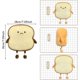 thumbnail image 2 of Cojín con forma de pan (marrón), cojín de felpa con forma de pan tostado, cojín de sofá con pan tostado suave, juguete de peluche de pan de algodón PP, para niños, adultos, decoración de la habitació, 2 of 5