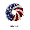 thumbnail image 2 of TOPRenddon Patriotic Independence Day Wreath - Red White Blue Decor with Five-Pointed Star for Door Wall Window - Durable All-Weather Holiday Home Decoration, 2 of 7