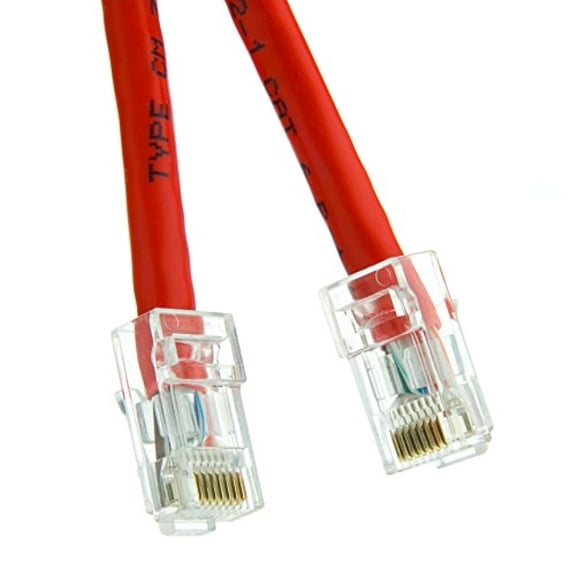 CableWholesale 10X8-17105 Cat6 Red Ethernet Patch Cable, Bootless, 5 foot