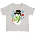 thumbnail image 3 of Inktastic Christmas Snowman in Top Hat with Candy Cane Boys or Girls Toddler T-Shirt, 3 of 5