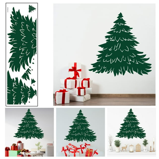 Cqxid Stickers Under $5 Christmas Wall Sticker Christmas Tree Self Adhesive Paper