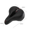 thumbnail image 4 of Sillín de bicicleta PU impermeable a prueba de golpes ensanchado para accesorios de bicicleta (rojo), 4 of 4
