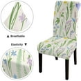 thumbnail image 4 of Vintage Floral Spring Flowers Grass Botanical Dining Chair Covers Set of 6 Stretch Chair Slipcovers Universal Removable Washable Chair Seat Covers Protector for Living Room,Kitchen,Hotel, 4 of 5