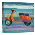 thumbnail image 1 of Global Gallery  Teo Rizzardi 'Pop Scooter II' Stretched Canvas Artwork - Blue, 1 of 4