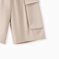 thumbnail image 4 of PatPat Boys Shorts Summer Solid Color Casual Pants with Pockets Sizes 5-12, 4 of 6