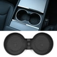 thumbnail image 2 of Ikon Motorsports 1PC TPE Center Console Water Holder for 2024 Tesla Model 3 Highland& 2025 Tesla Model Y, Drink Cup Cushion Insert Pad, Black, 2 of 6