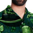 thumbnail image 5 of Saint Patrick's Day Men's Short Sleeve Hawaiian Print Button Down Beach Shirt, 5 of 6