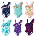 thumbnail image 2 of 2023 traje de baño de verano para niñas, traje de baño de una pieza con estampado Floral de flores, traje de baño para niños, Bikini de playa, traje de baño de 1 a 6 años Gao Jinjia LED, 2 of 2