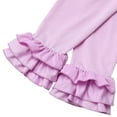 thumbnail image 6 of LIaqionyy Girls Flare Pants Cute Ruffle Toddlers Solid Color Leggings Stretchy Tights Stockings School Uniform Pant, 6 of 7