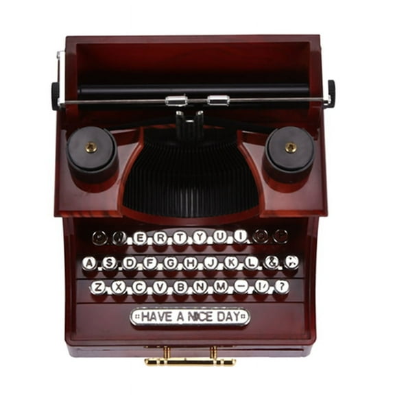 Home Retro Vintage Typewriter Music Box Room Office Mechanical Decoration Kids Retro Music Box