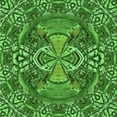 thumbnail image 1 of Ahgly Company Indoor Square Patterned Deep Emerald Green Area Rugs, 4' Square, 1 of 6