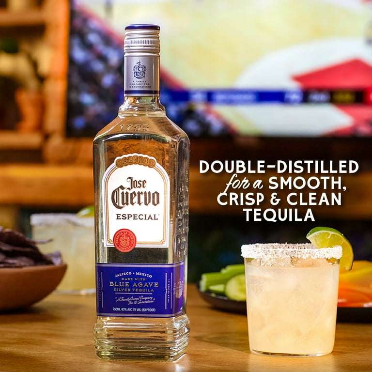 Jose Cuervo Especial Silver Tequila, 750 ml Glass Bottle, 40% ABV