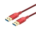 thumbnail image 1 of Câble USB 3.0 A Mâle à Mâle 1 Pi, Câble ROFAY USB 3.0 A Mâle pour Disque Dur, Ordinateur Portable, Lecteur DVD, Télé, Concentrateur USB 3.0 et Plus, Rouge, 1 of 6