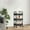 BlacK, variant on 2-Layer Storage Scroll cart Kitchen Rolling Utility Push Wheel cart Mobile Rack Unit Storage Box Suitable for Everyday Small Space