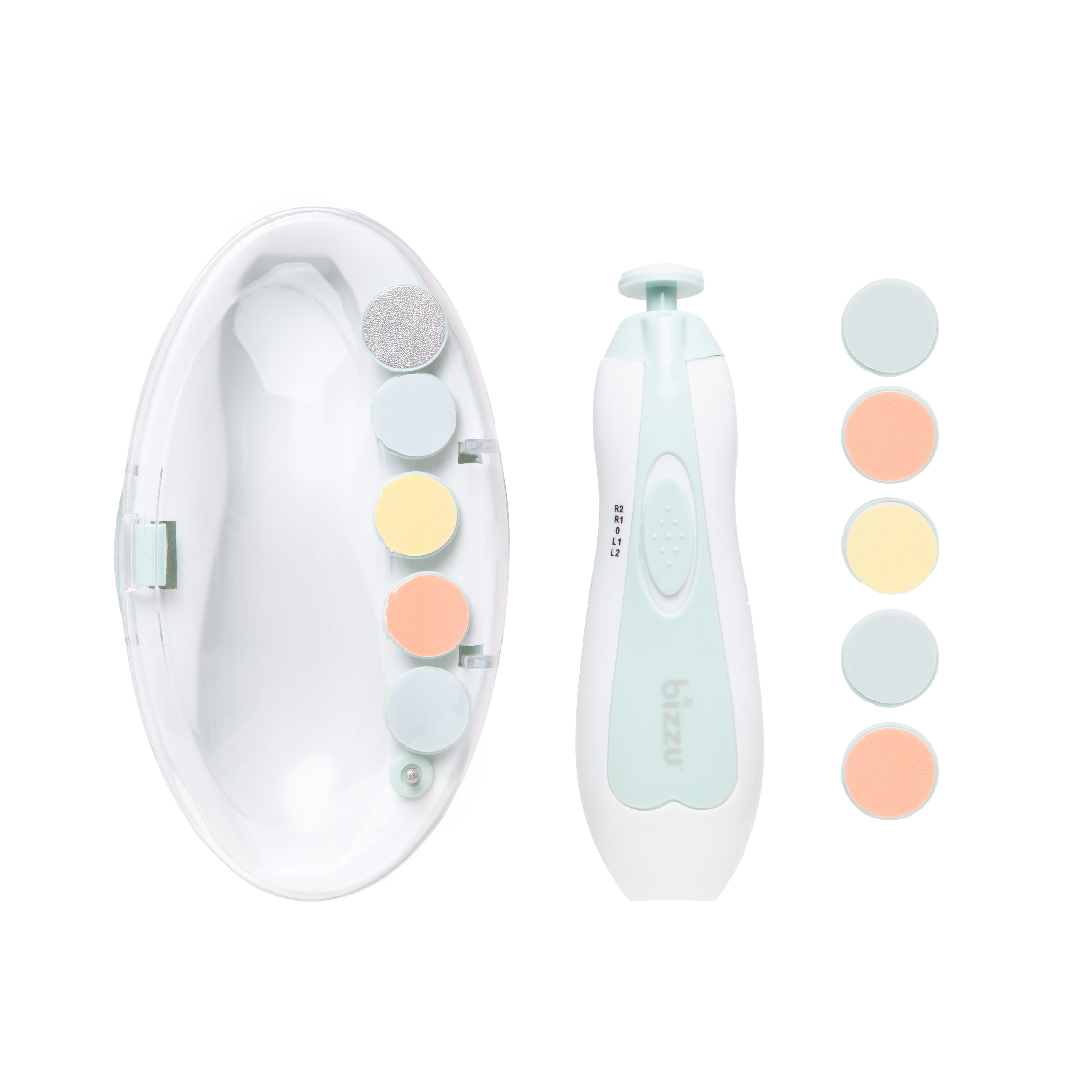 Bizzu Newborn Baby Electric Nail Trimmer Set, 14 Piece, Travel Case
