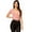 Rose, variant on Women's Scoopneck Short Sleeve Seamless Bodysuit, White