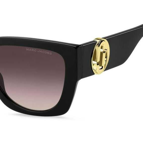 Marc Jacobs MARC 687/S Plastic Womens Square Sunglasses Black 54mm Adult