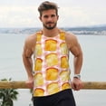 thumbnail image 6 of Lsque Tasty Toasts Pattern Mens Tank Tops Muscle Athletic Quick Dry Sleeveless Workout Fitness T Shirts Beach Tank Top, Loose-fit Sleeveless Shirt for Men-3X-Large, 6 of 7