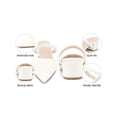 thumbnail image 4 of BLISSFUL STEP Pearls Strap Block Heel Sandals Slip on Backless Pumps for Women White (Size 5.5), 4 of 7