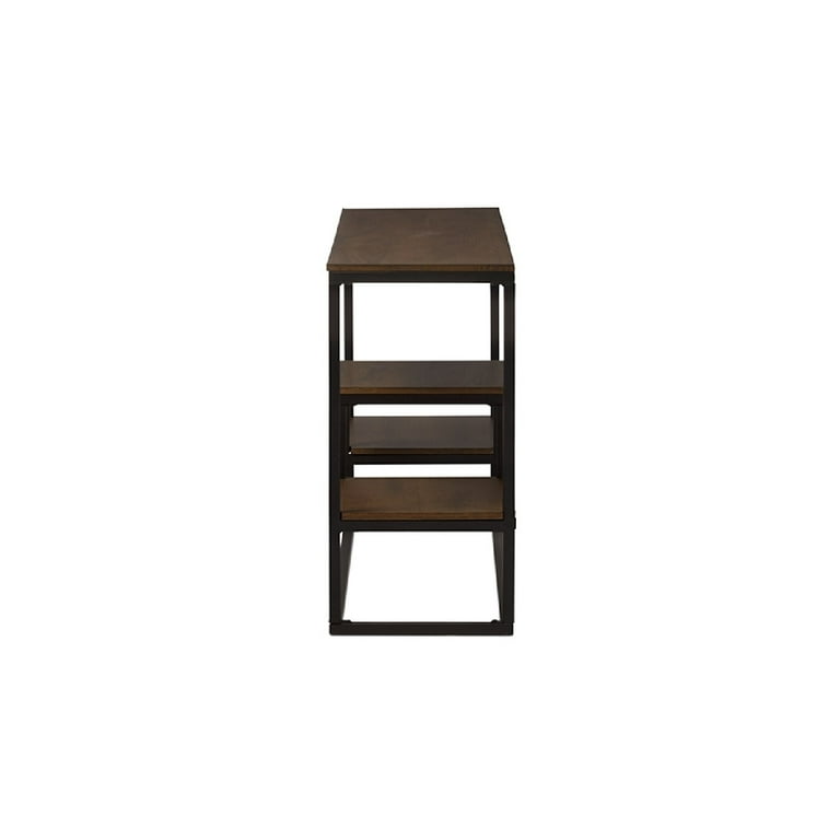 Baxton Studio Doreen Rustic Industrial Style Antique Black Textured Finished Metal Distressed Wood Console Table Baxton Studio Doreen Rustic Industrial Style Antique Black Textured Finished Metal Distressed Wood Console Table