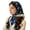 AB232 Blue, variant on Tisuna Headbands For Women, Lightweight Large Square Silk Scarf Polka Dot Print Hair Bandana For Outdoor Street
