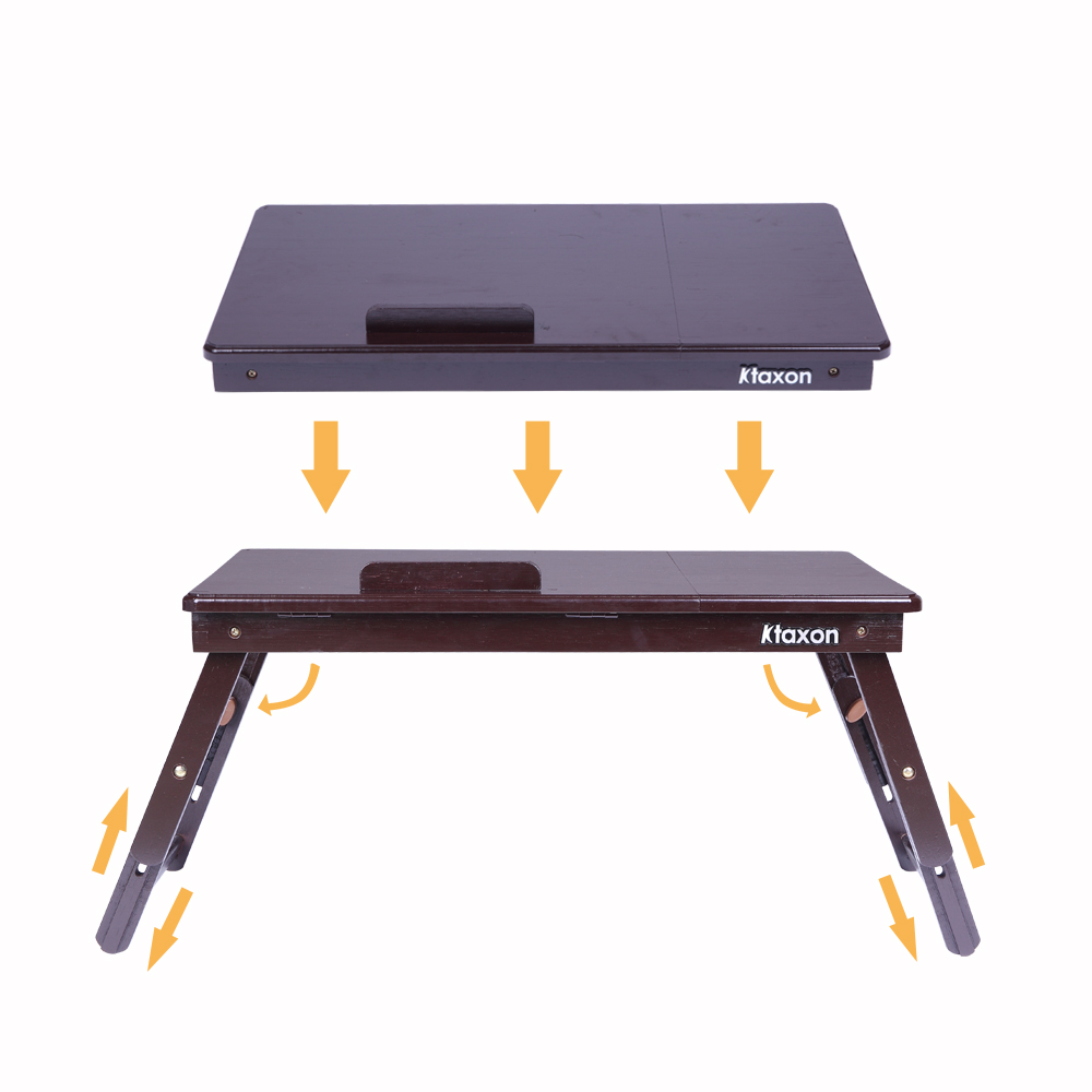 Ktaxon Lap Desk Wood Folding Tray Table Drawer Breakfast Bed Food Laptop TV Notebook - image 3 of 10