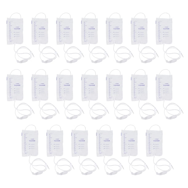 20 Piezas Bolsas De Enema De Silicona Transparente para Aliviar El Estreñimiento, Juego De Bolsas De Enema con Manguera De Tubo, Kit De Bolsa De Enema De Colon para Limpieza De Colon