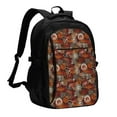 thumbnail image 1 of Fotbe Coffee Stamp Mochila con Estampado y Puerto USB para Hombre y Mujer, Mochila Antirrobo, Mochila de Viaje, Mochila Escolar, Mochila Universitaria, 1 of 7