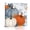 Light blue, variant on Canvas Wall Art, Orange Blue Fall Framed Canvas Prints for Bathroom Kitchen, Pumpkins Thanksgiving Autumn Botanical Gallery Wrapped Wall Decor for Home Office, Gifts, 10"x10" Ship Next Day