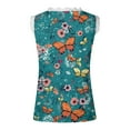 thumbnail image 4 of Pntutb Ladies Clothes,Tops Womens V Neck Sleeveless Lace Blouse T Shirt Floral Print Loose, 4 of 5