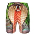 thumbnail image 3 of Sikiie Cobra Imprimé Serpent Shorts de Plage pour Hommes, Shorts à Séchage Rapide Haute Élasticité - avec Cordon et Poches Antidérapantes, Adaptés pour Plage, Sports, Vacances-3TG, 3 of 6