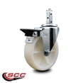 thumbnail image 2 of 5 Inch Nylon Wheel Swivel 3/4 Inch Square Stem Caster with Brake Service Caster, 2 of 2