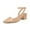 Nude, variant on Pennysue Women's Low Heel Sandals Pointed Toe Ankle Strap PU Leather Dress Shoes Block Heel Summer Casual sandals