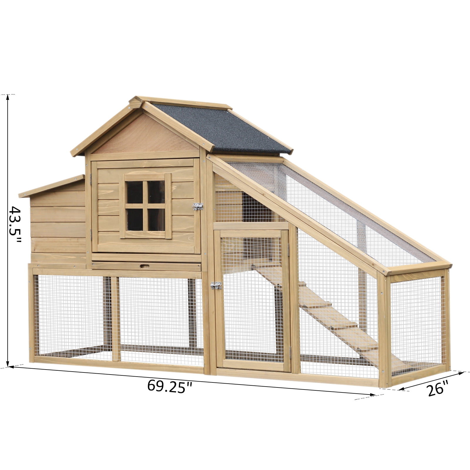 Download Pawhut 69 L Wooden Chicken Coop Hen House With Nesting Box And Run For Android Free Get Wallpaper Pawhut 69 L Wooden Chicken Coop Hen House With Nesting Box And Run For iPhone
