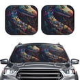 thumbnail image 2 of Yiaed Colorful Patterned Snake Print Car Front Windshield Sun Shade,Foldable Anti-UV Car Sunshade for Front Window for Most Vehicles-Small, 2 of 5